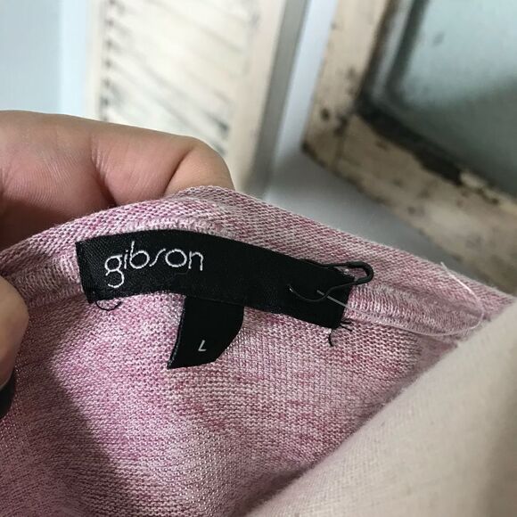 Gibson Buckle Knit Mauve Soft Sweater Women's Long Sleeve Size Large - Picture 9 of 9